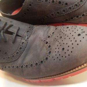 Cole Haan Zerogrand wingtip Grey, laser cut